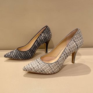 新作  8㎝ツイードパンプス入荷！