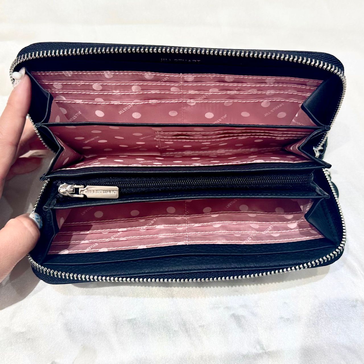 愛♡ジョリーフルール♡スマート長財布ショルダー♡マイリトルテイラー Chloé グレインレザー製Alphabetスモールトリフォールド