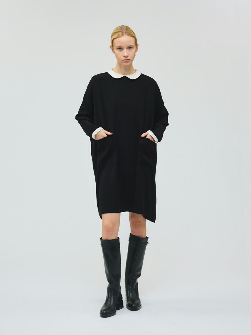 ワンダーコワ mizuiro ind 衿付きサテンコクーンワンピース｜ MARcourt ONLINE STORE