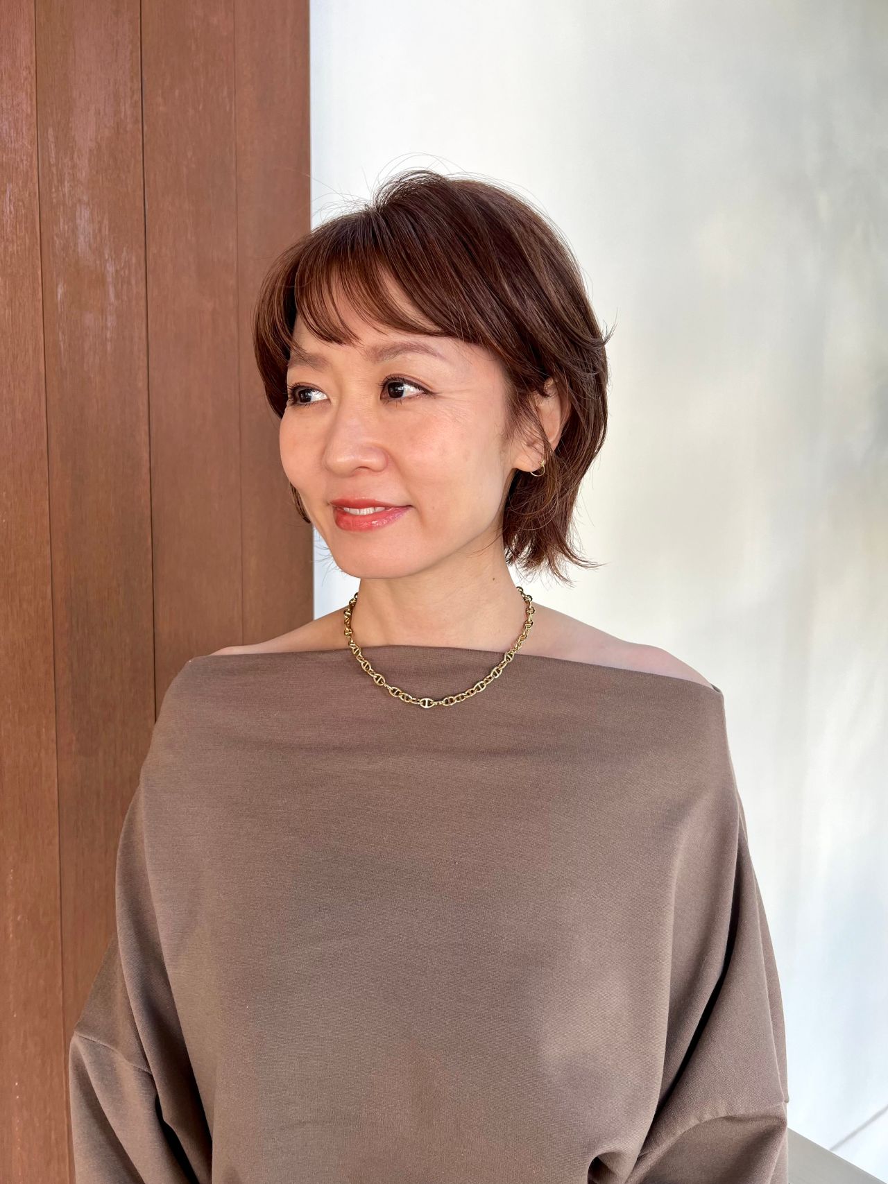 白髪ぼかしハイライト✴︎レイヤーボブ×ロゼベージュ｜美容室カキモト
