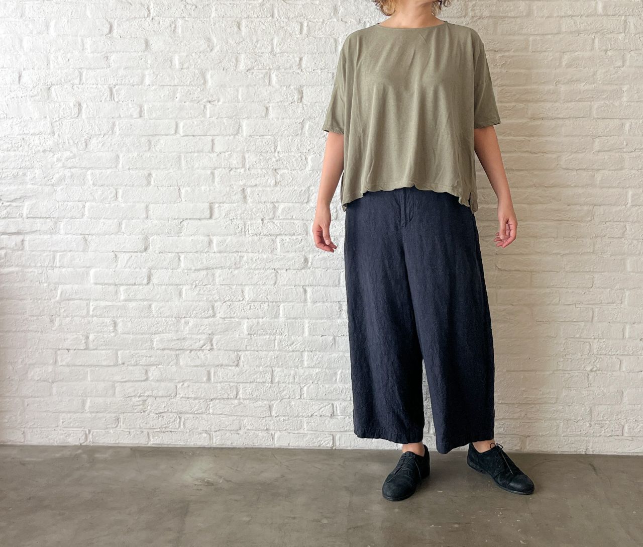 パドカレ　リネンキャンバス備長炭染めコート　近年モデル　天然染め　36 期間限定！10%OFF】リネンキャンバス炭染 コート | pas de