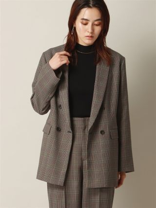美品☆THE SUIT COMPANY セットアップスーツ グレンチェック レディース☆お洒落なグレンチェック柄セットアップ｜THE SUIT