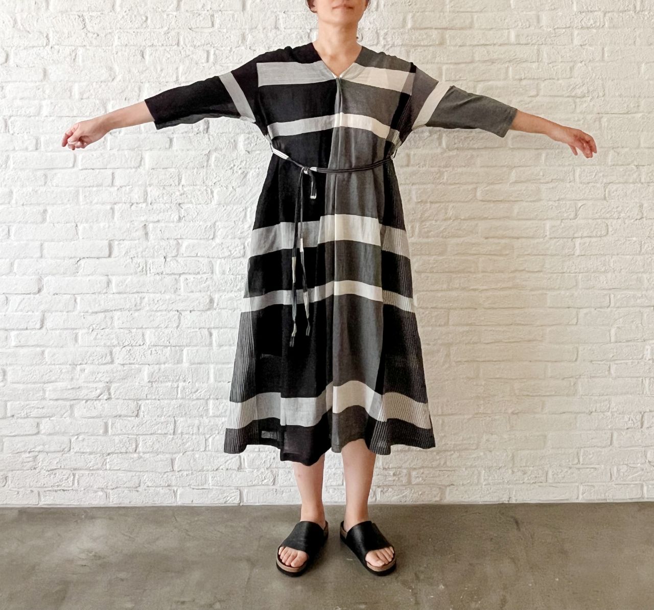 W POINT】【SALE】 コットンラミー先染めチェック ワンピース | pas de