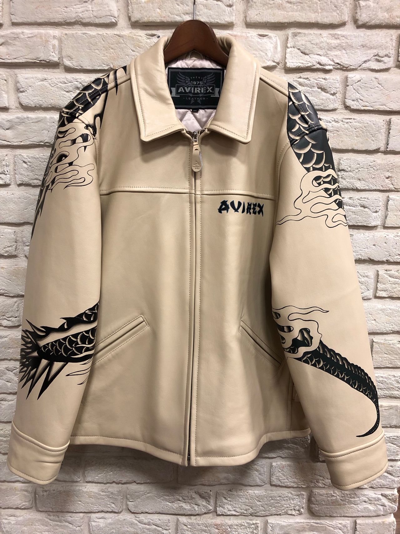 avirex ドラゴン&スネーク 恐い レザージャケット