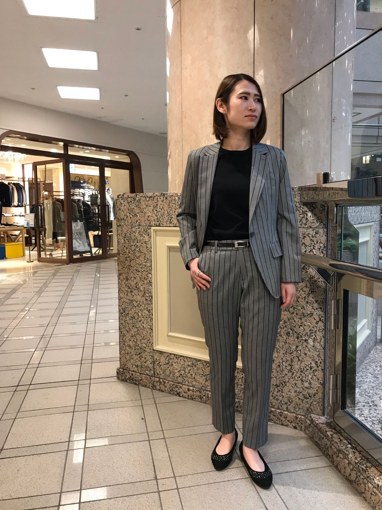 ロロピアーナ生地✨ユニバーサルランゲージ セットアップスーツ グレー