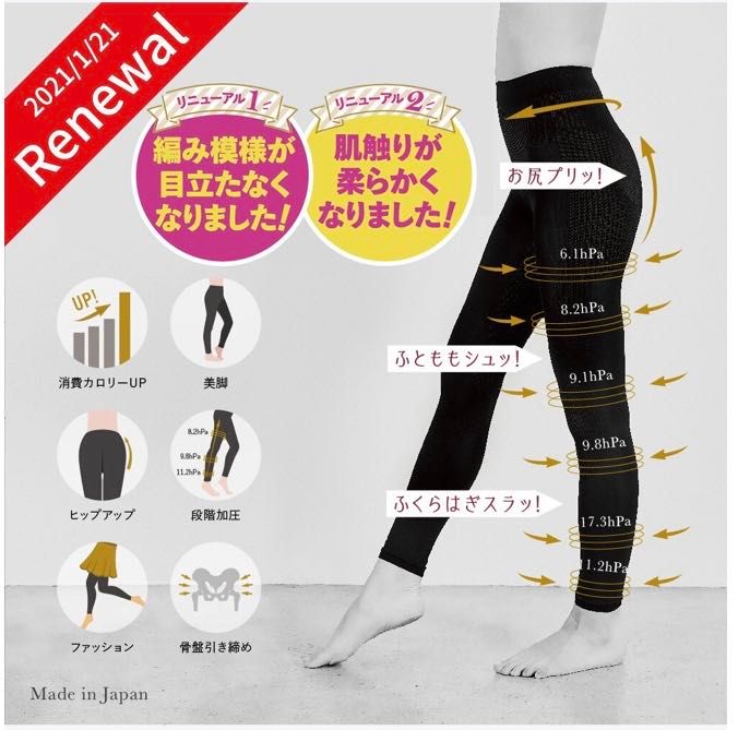 はいて動くだけでカロリー消費量up シェイプデイズ着圧スリムレギンス入荷 Vida 上小田井 アントレックス公式ブログ