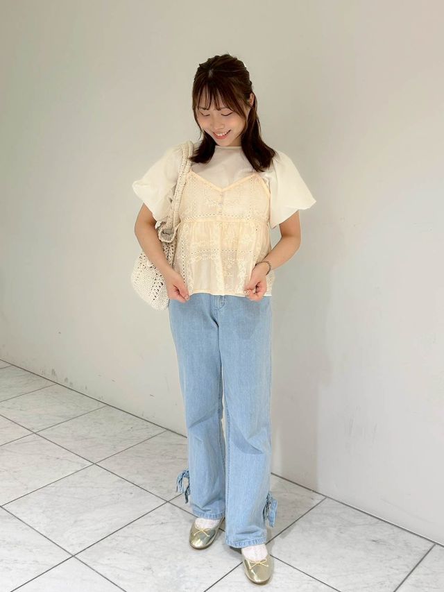 flower - 桃ちゃん着用＊flower トップス Galaxy Flower Tops ギャラクシーフラワー トップス | MILLEBACI
