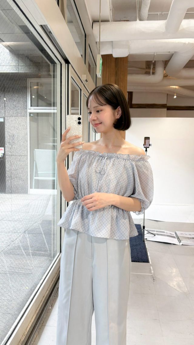 dusk check blouse～ﾀﾞｽｸﾁｪｯｸﾌﾞﾗｳｽ | flower／フラワー公式通販
