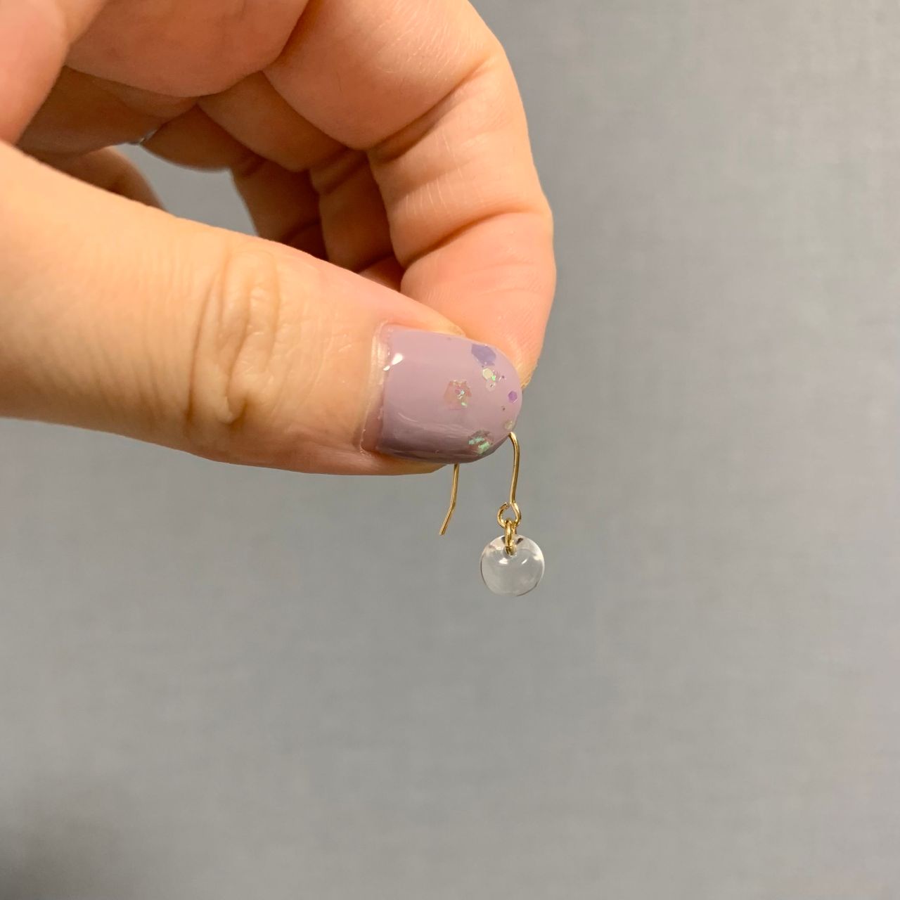 No.349 コロンとした鈴丸ビーズのピアス ハンドメイド 春らしい