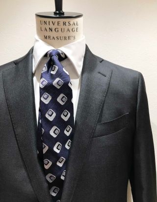 【美品】UNIVERSAL LANGUAGE×カノニコ 1釦 スーツ 青紺 定番にして名品vol.9 カノニコスーツコレクション