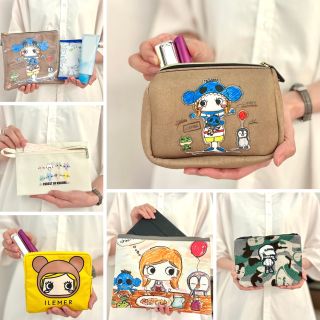ILEMER 透明ポーチ キャラクターイラスト ILEMER 透明ポーチ キャラクターイラスト