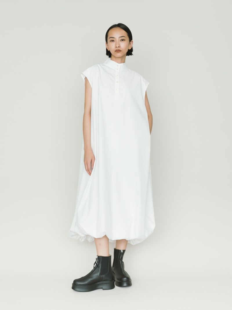 MIDIUMISOLID for Ladies ノースリーブバルーンシャツワンピース