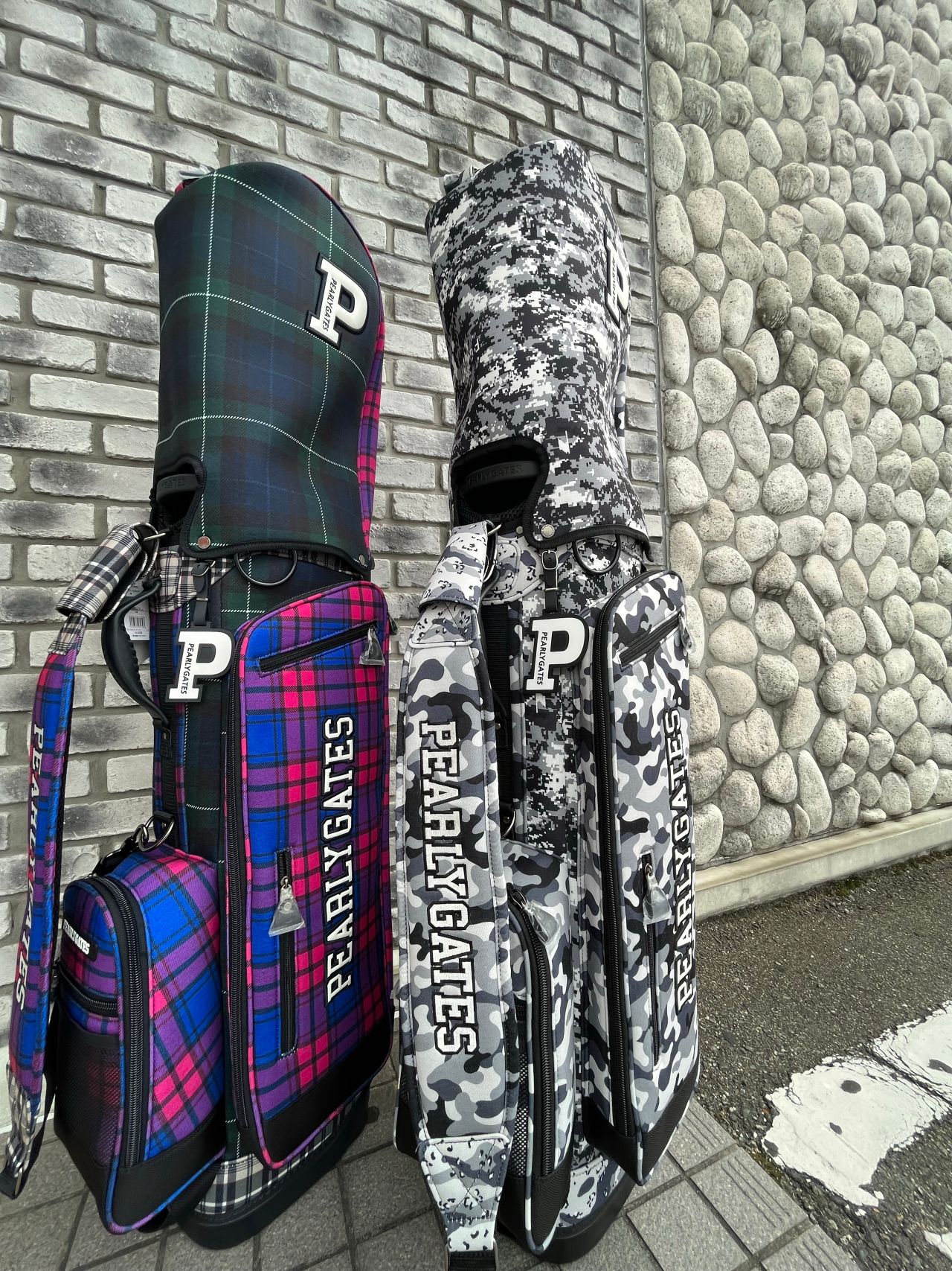 パーリーゲイツ PEARLYGATES キャディバッグ ギンガムチェック