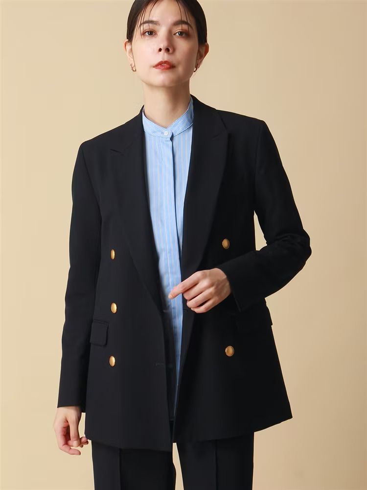 GU公式 | ダブルブレストブレザー ネイビー ダブルブレスト ブレザーセット
