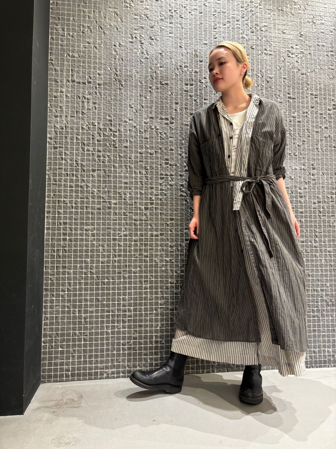 ※なお pas de calais キュプラスパン ワンピース WEB限定追加2》HYUレースギャザーワンピース（ワンピース