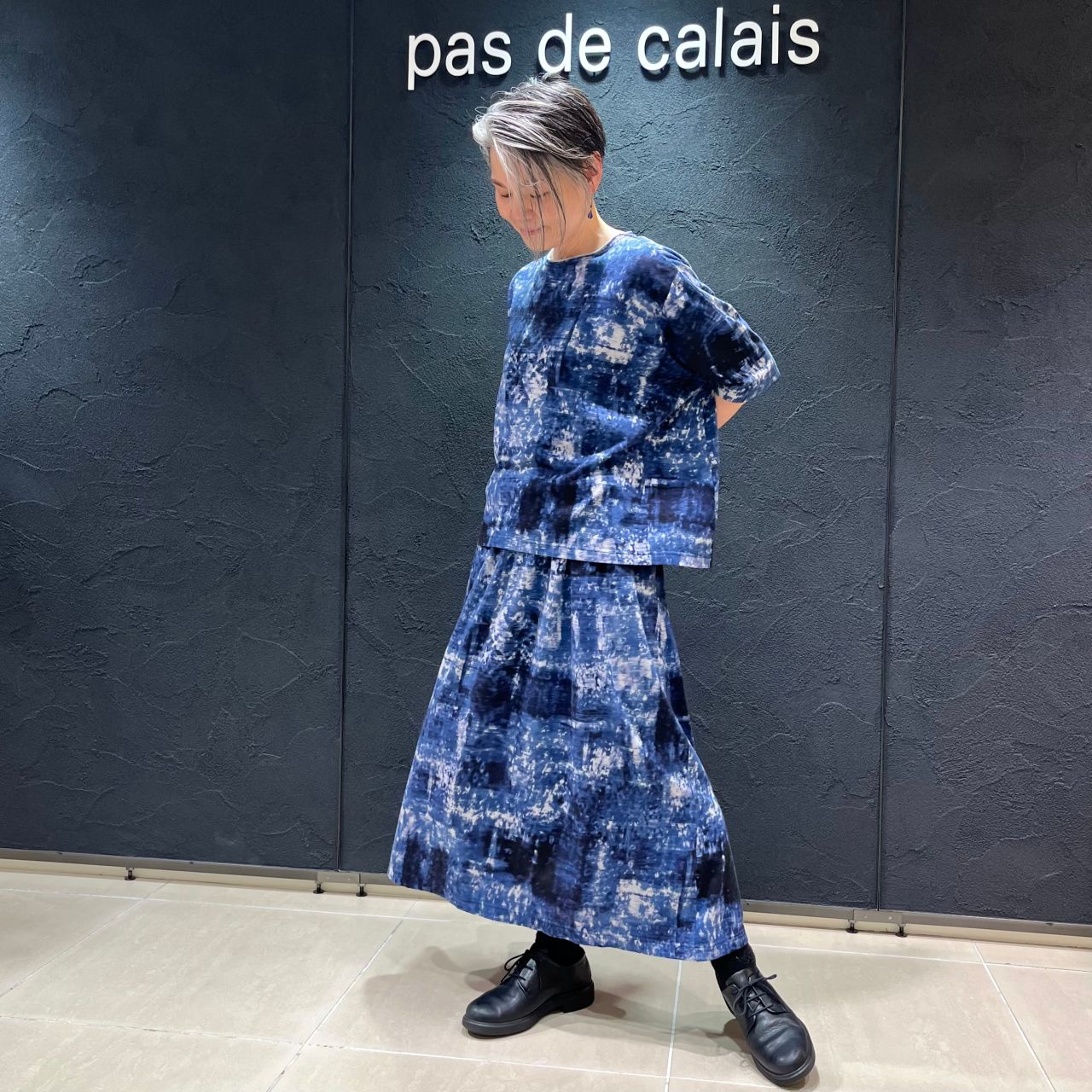 2025SS パドカレ pas de calais バックパイル プルオーバー 36‖ブラック トップス 長袖 スウェット【2400014768565】 2025SS パドカレ pas de calais バックパイル プルオーバー 36