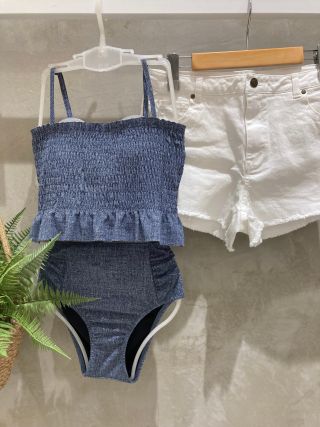 【未使用】PEAK&PINE デニム風水着 ヴィンテージ感がかわいい♡デニム風水着 | 西銀座店