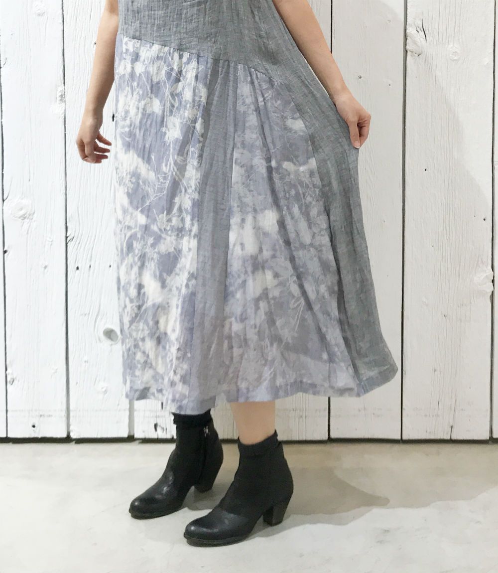 再入荷＆【着回しコーディネート】シルクラミープリント ワンピース