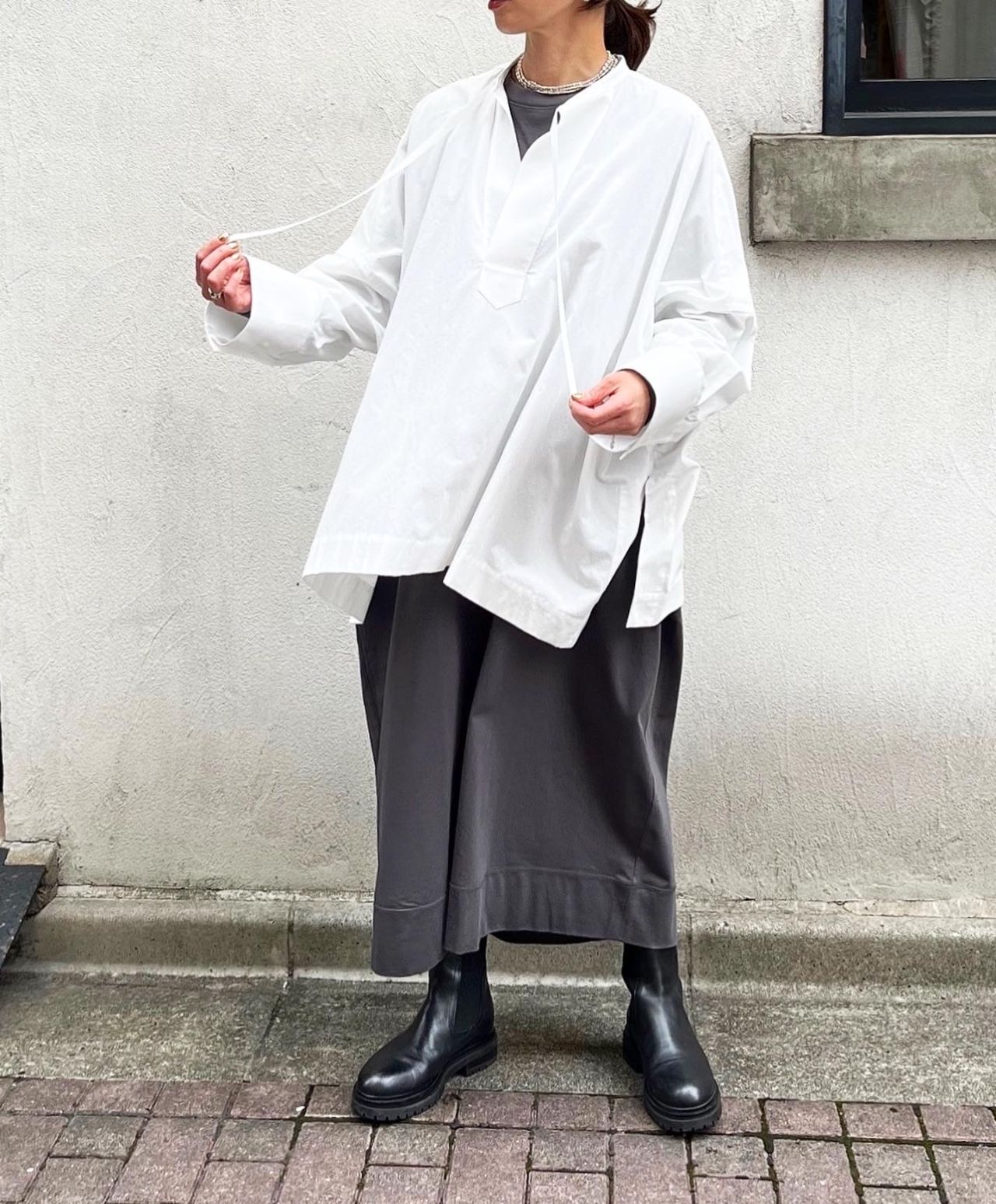 SHIPS ポンチョ(購入時約一万円) ポンチョ」を纏って。 | SHIPS Primary Navy Label(シップス