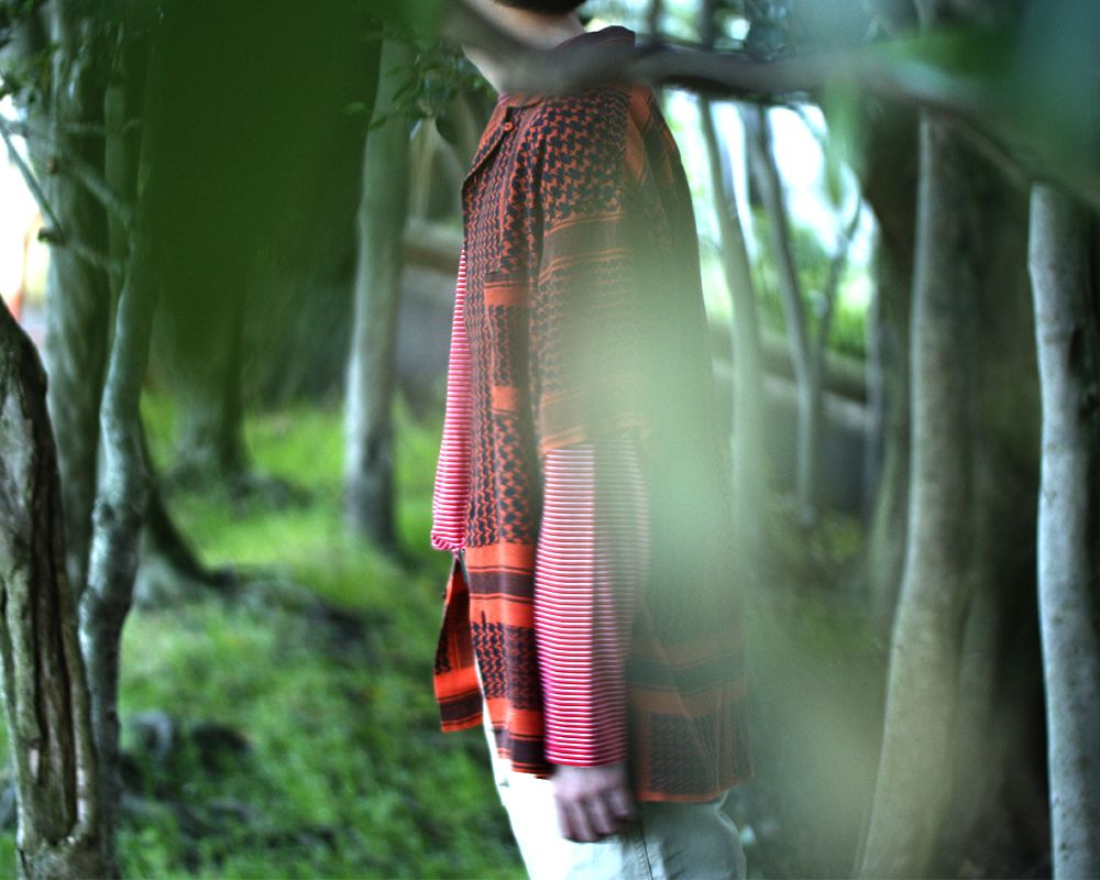 unused afghan print shirt アフガンシャツ unused afghan print shirt アフガンシャツ