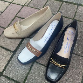 晴雨兼用ローファーパンプス