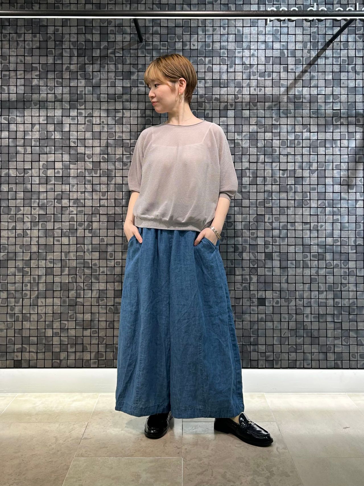 リネンインディゴシャンブレー | 京王百貨店新宿店 | pas de calais