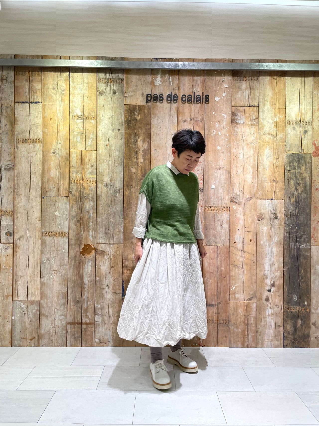 パドカレ チャコール 春まで使えるコート 軽い パドカレ