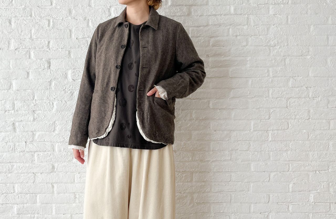 専用です。パドカレ　サッカーコール天テーパードパンツと、ブークレセーター 期間限定！10%OFF】サッカーコール天 テーパードパンツ | (パドカレ