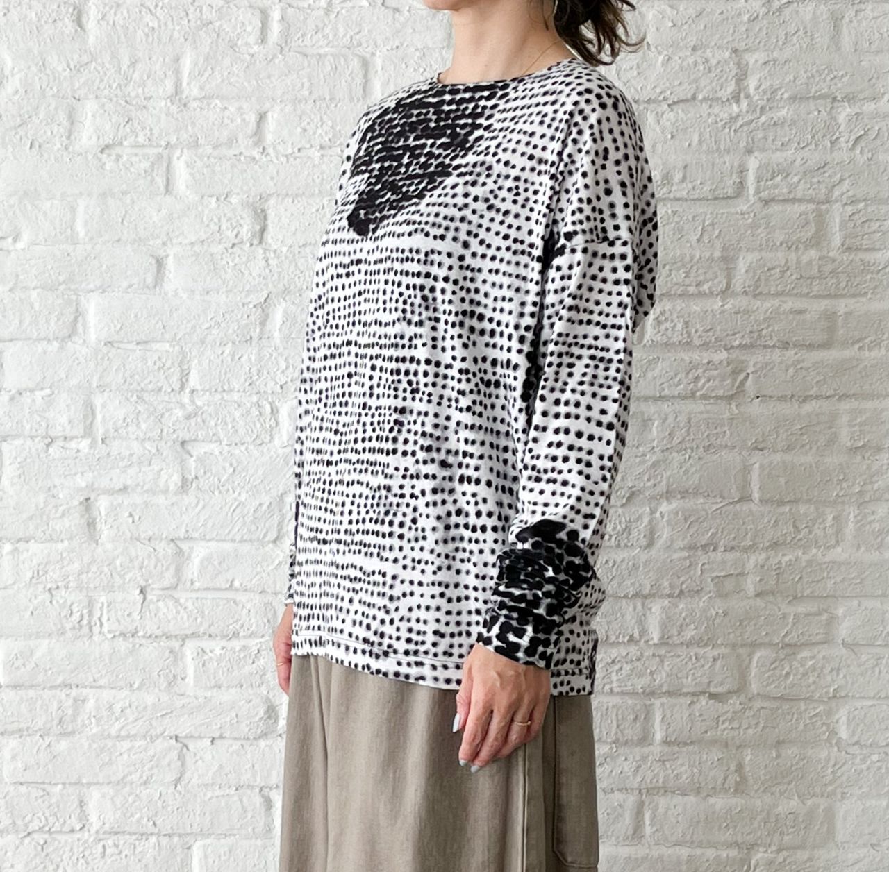 pas de calais パドカレ ボーダー＆ドットプリント プルオーバー pas de calais -パドカレ- | pas de calais New arrivals