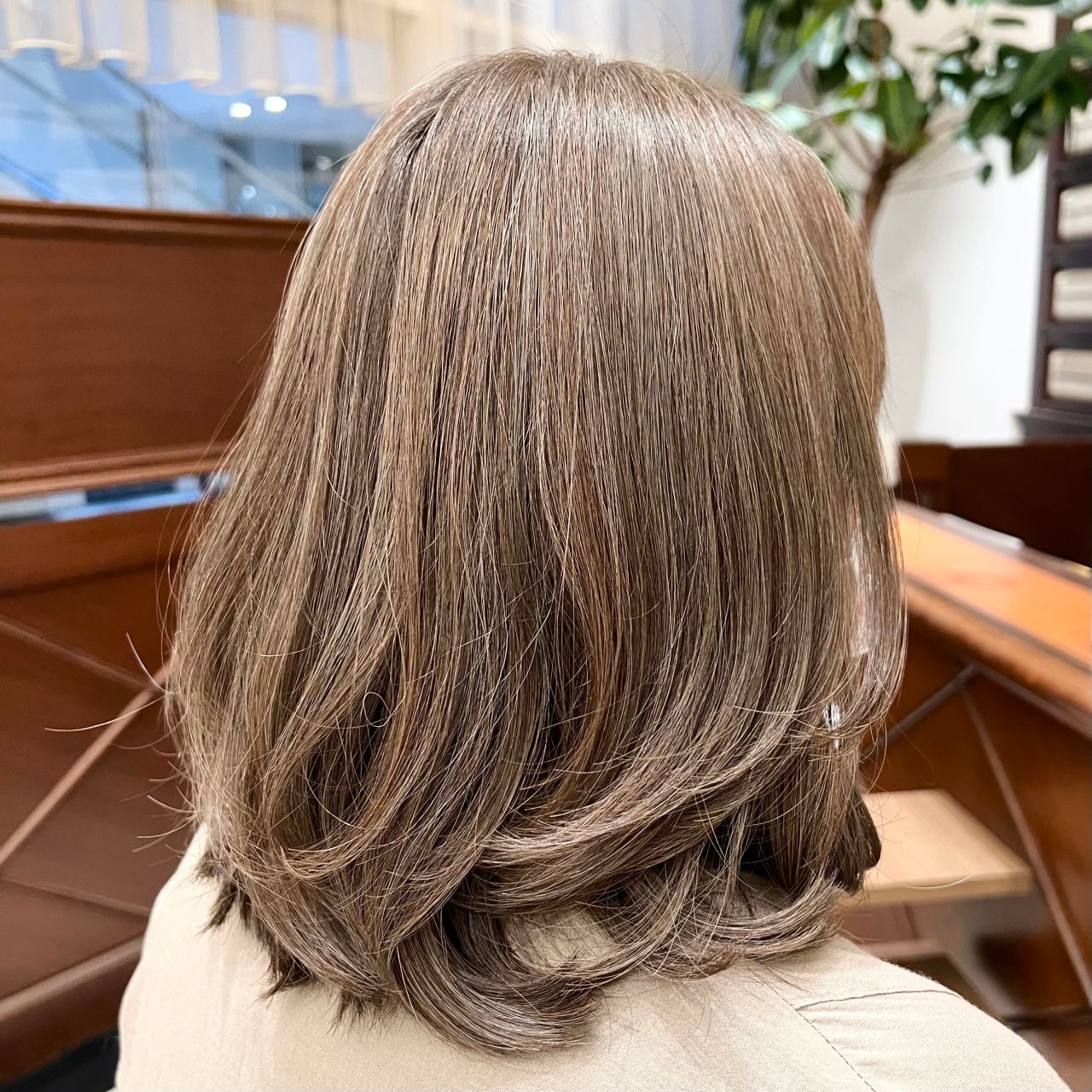 白髪染めに飽きた人必見！白髪ぼかしハイライト✨️｜美容室カキモト