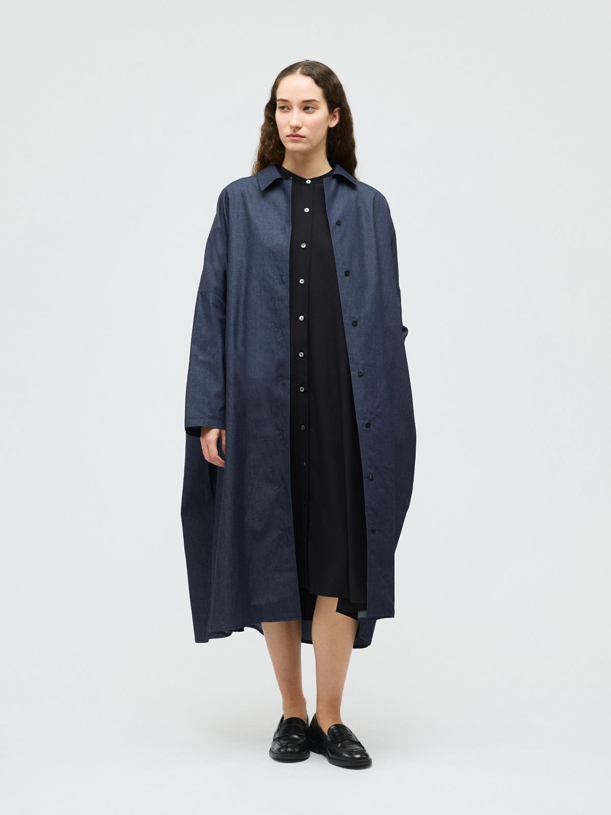 mizuiro ind デニムワイドシャツコート｜ MARcourt ONLINE STORE