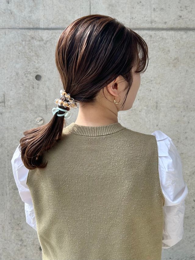 ꫛꫀꪝ硝子の髪飾り☆ポンポネグラス☆ヘアゴム「想像の花