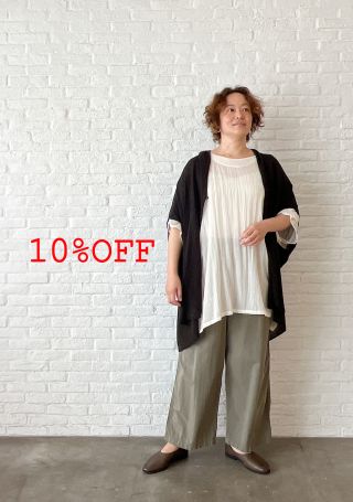 期間限定！10%OFF】コットンガーゼ ブラウス | pas de calais Online