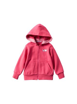【美品】familiar リアちゃん　パーカー　ピンク　くまみみ 美品】familiar リアちゃん パーカー ピンク くまみみ
