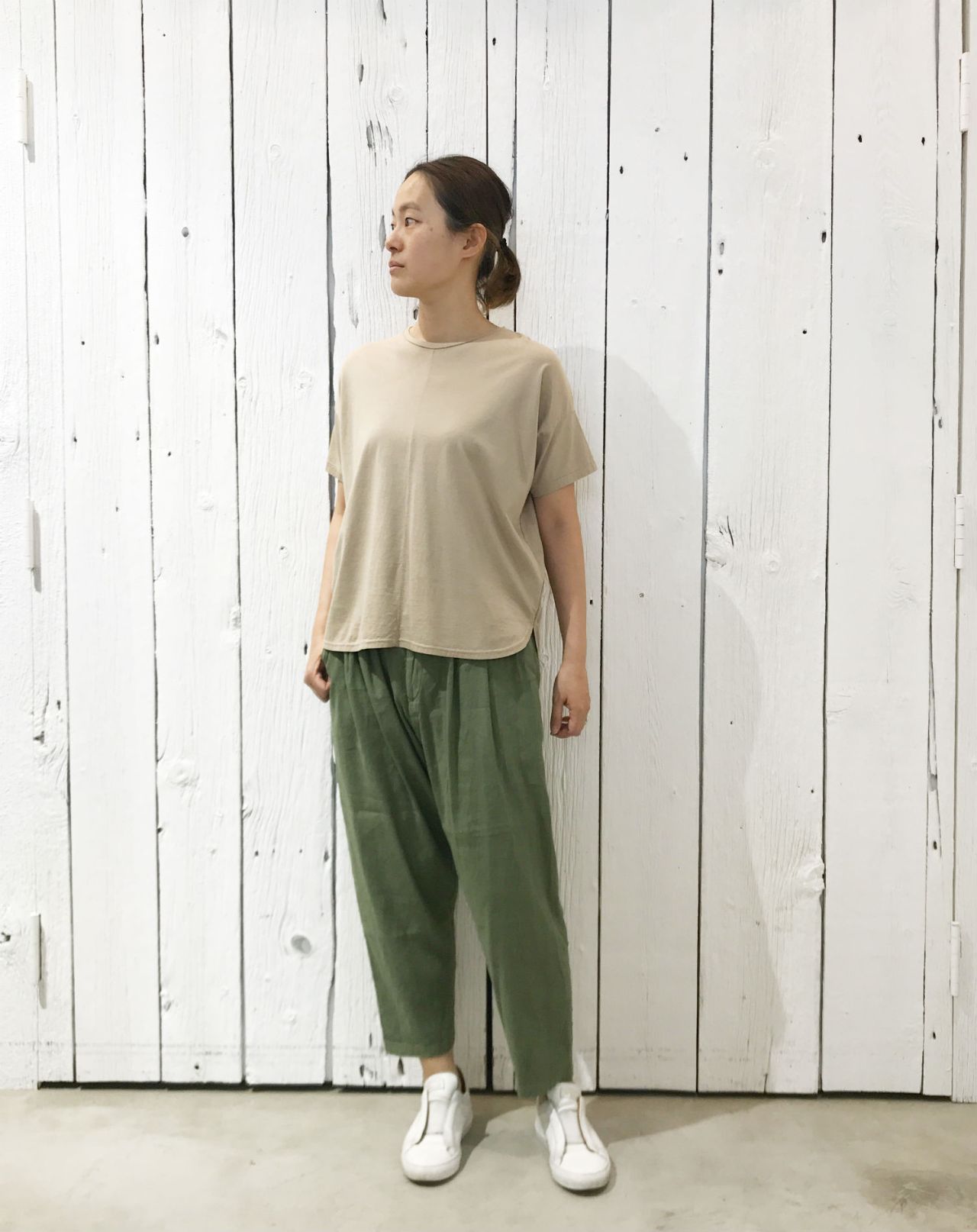 パドカレ　コットンバンブーパネル柄パンツ　サルエルパンツ　バンブー竹 パドカレ コットンバンブーパネル柄パンツ サルエルパンツ