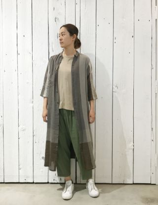 コットンバンブーパネル柄 コート | pas de calais Online | pas