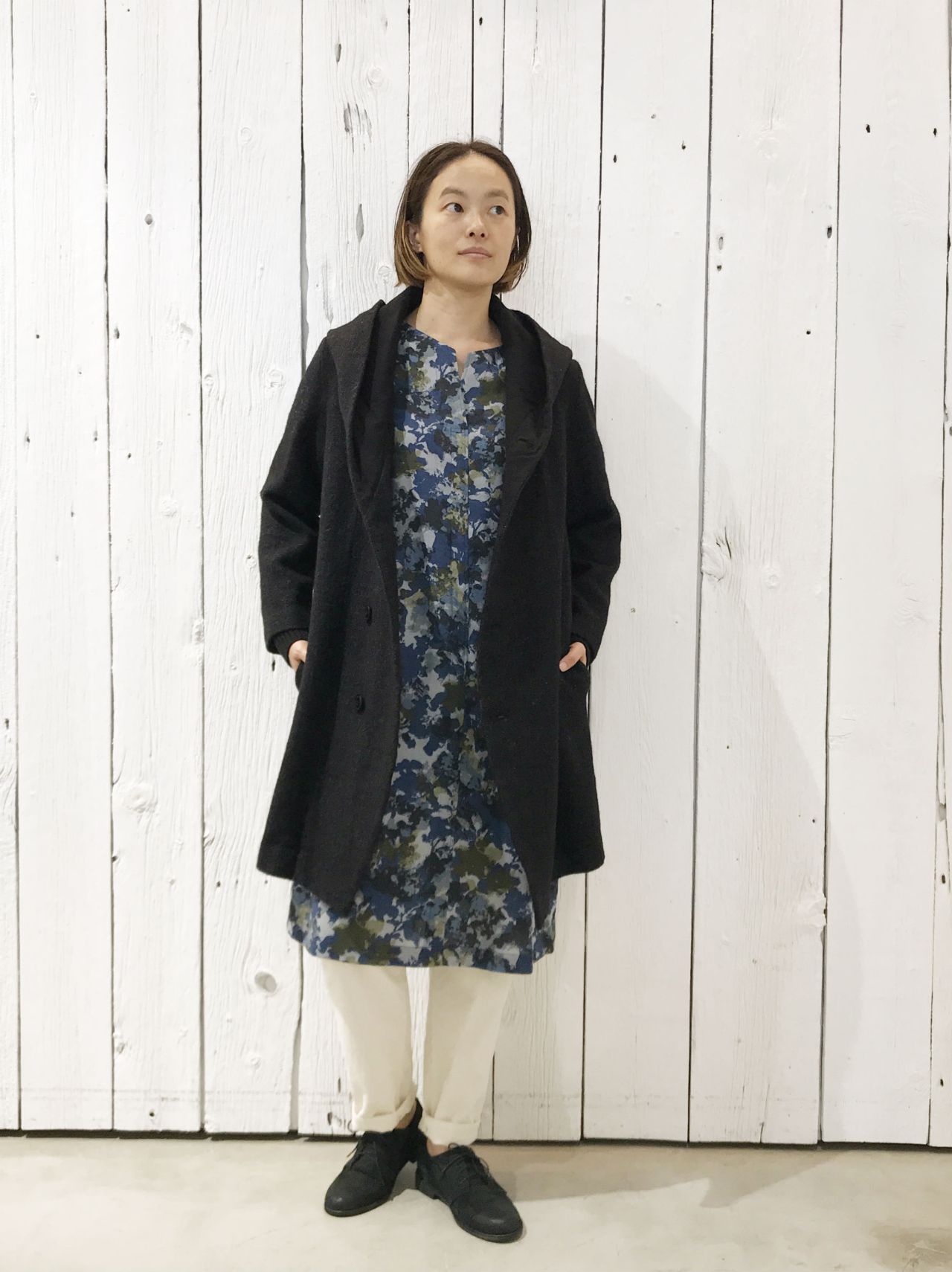 pas de calais カシミヤ混 ウール ロングカーディガンコート 羽織り