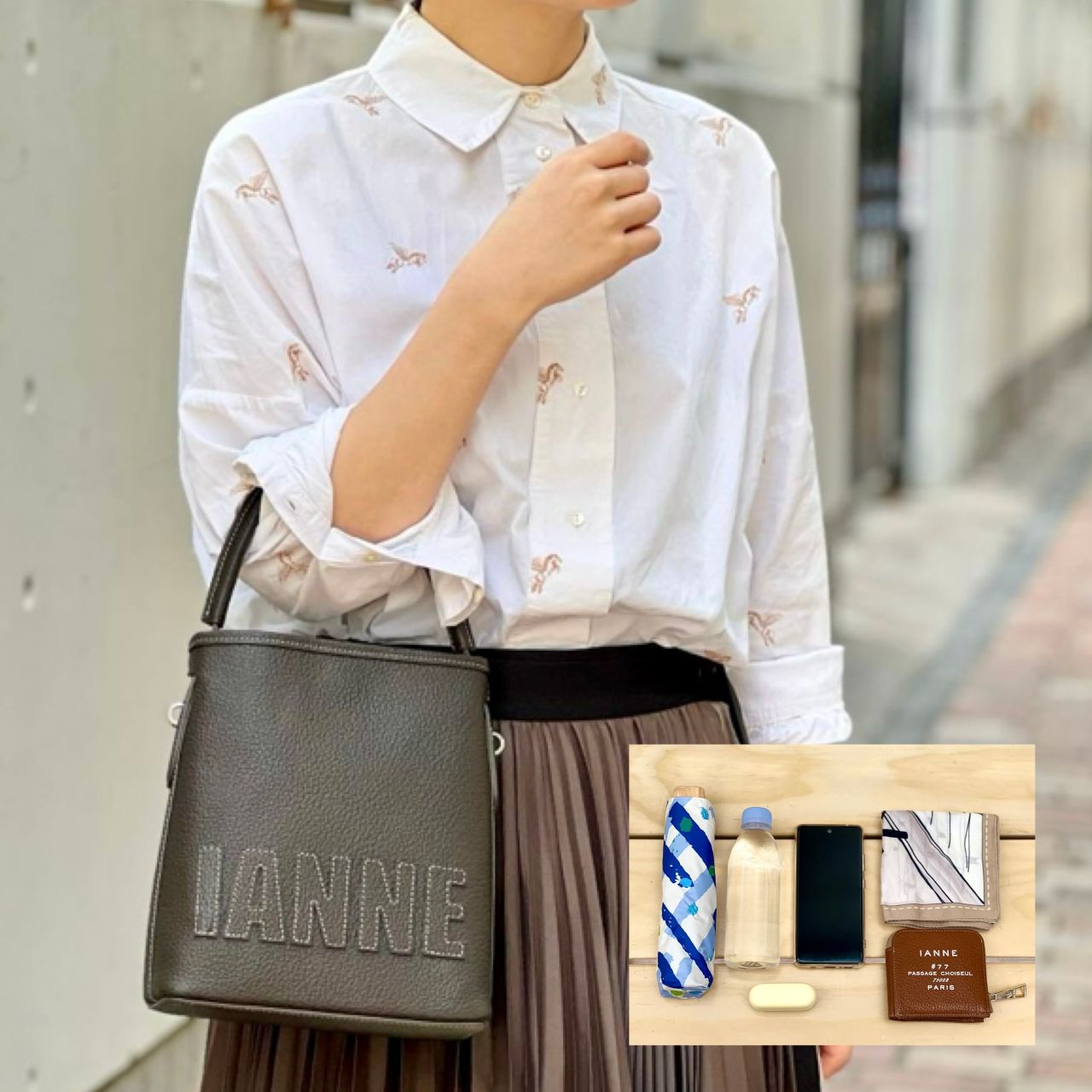 IANNE 黒 ショルダーバッグ IANNE斜め掛けバッグ – tagged 