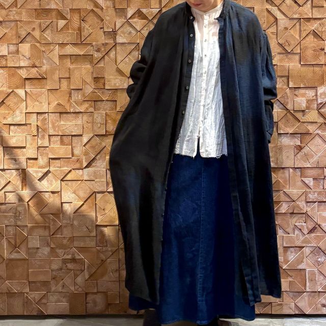 先染めコットンリネンカルゼ コート | (パドカレ)公式オンラインストア