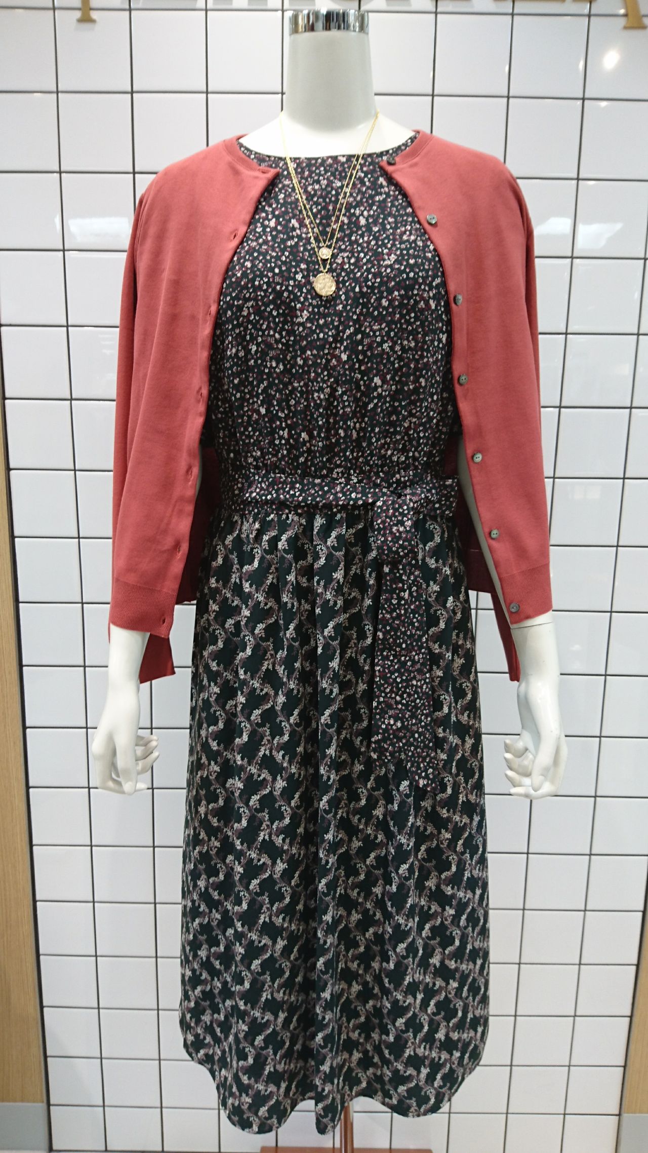 新作 リーフプリント5分袖ワンピース 名鉄本店 Women ニューヨーカー公式ショップブログ