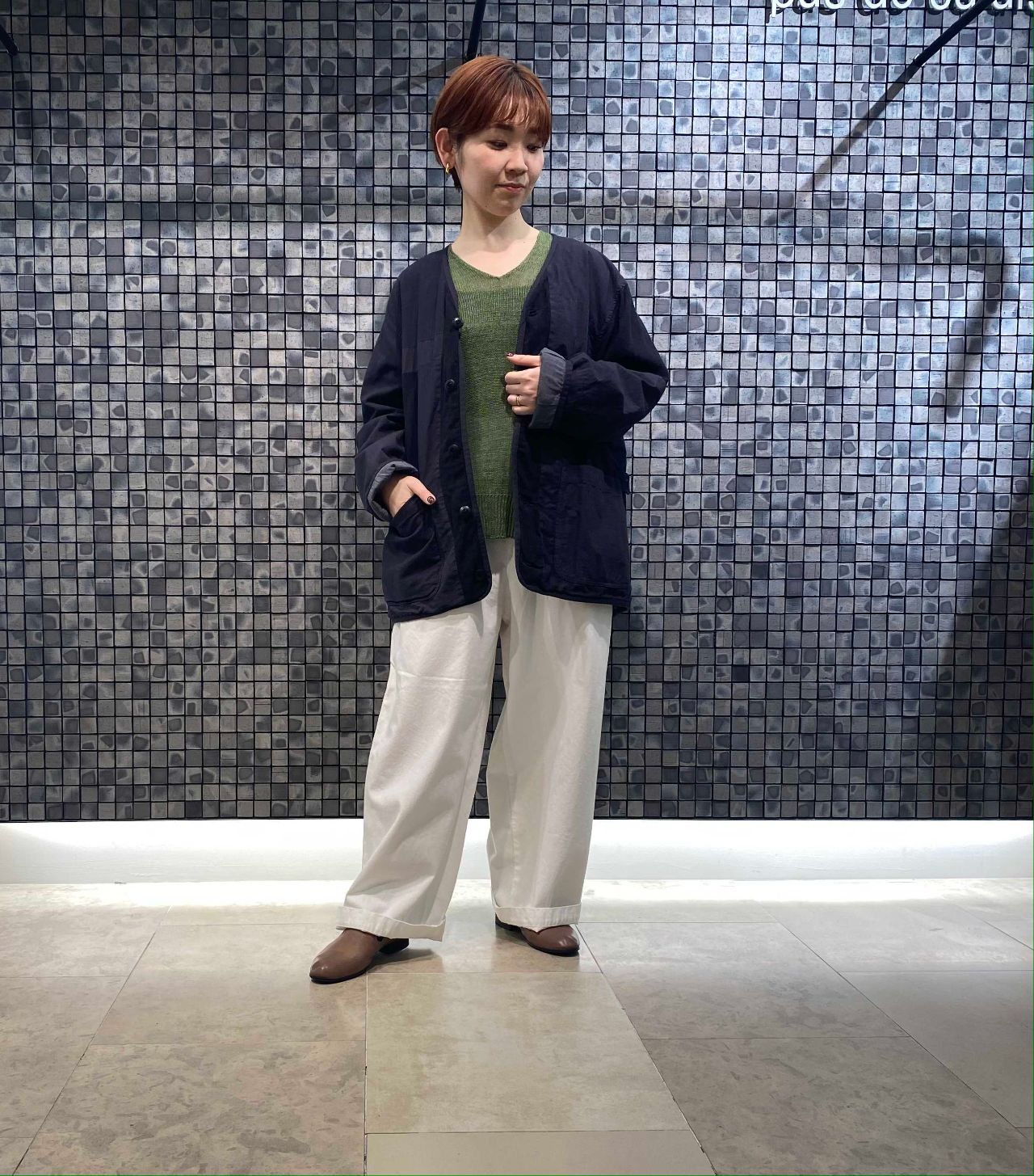 SAGE DE CRET】× 【pas de calais】 パッチワークジャケット着回し③
