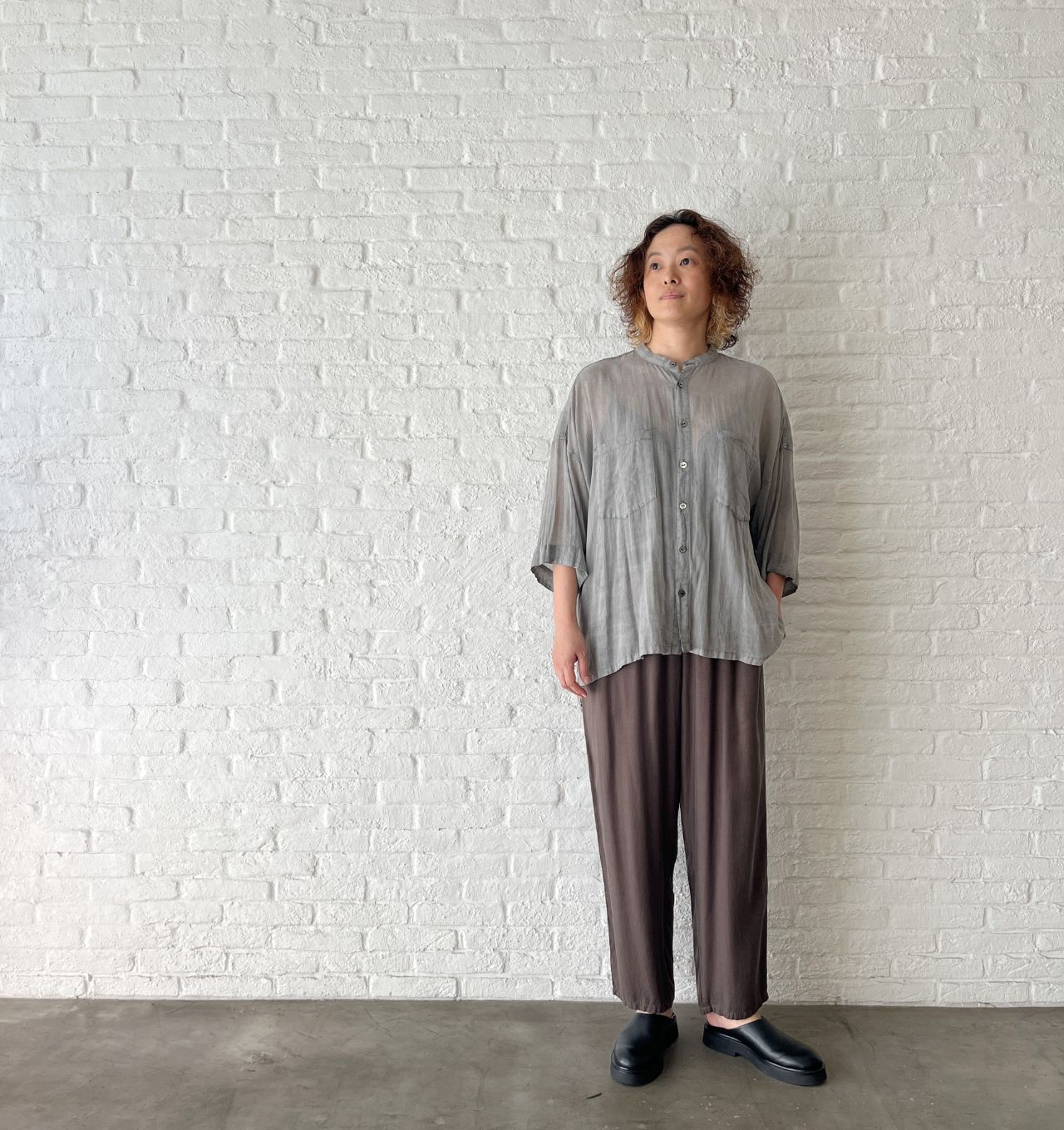 ⭐️pas de calais ⭐️キュプラコットンボイルプリントブラウス パドカレ pas de calais キュプラコットンボイルプリントブラウス 36