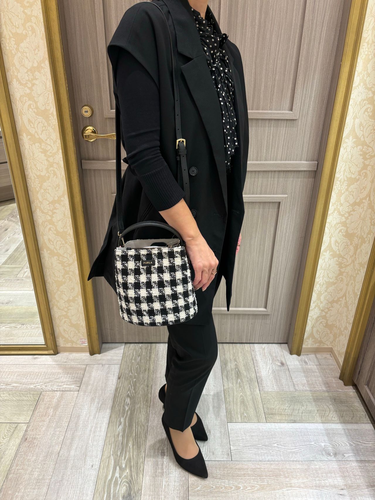 FURLA♥︎ステイシーカサノバショルダーバック♥︎ギンガムチェック柄 FURLA ♥︎ステイシーカサノバショルダーバック♥︎ギンガムチェック柄