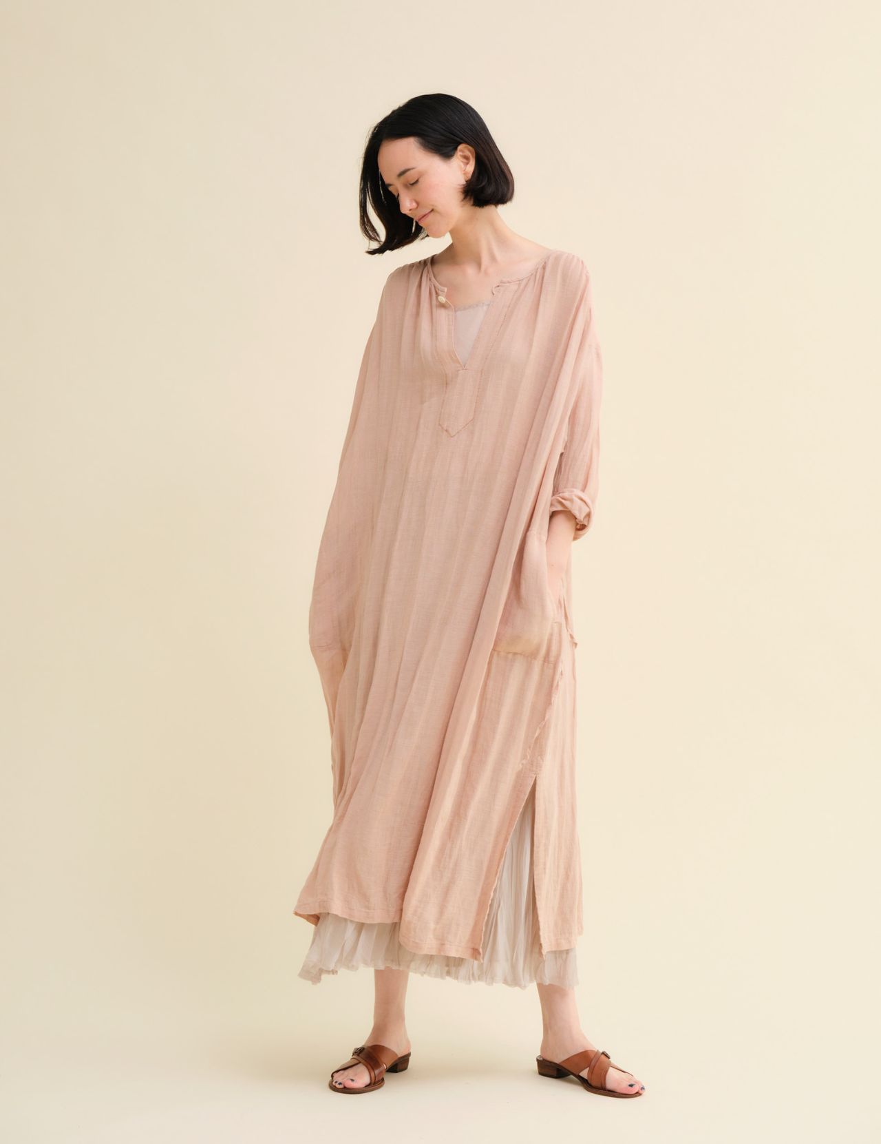 pas de calais パドカレ ヘンプ チュニック ワンピース 36 pas de calais パドカレ ヘンプ チュニック ワンピース 36 pas