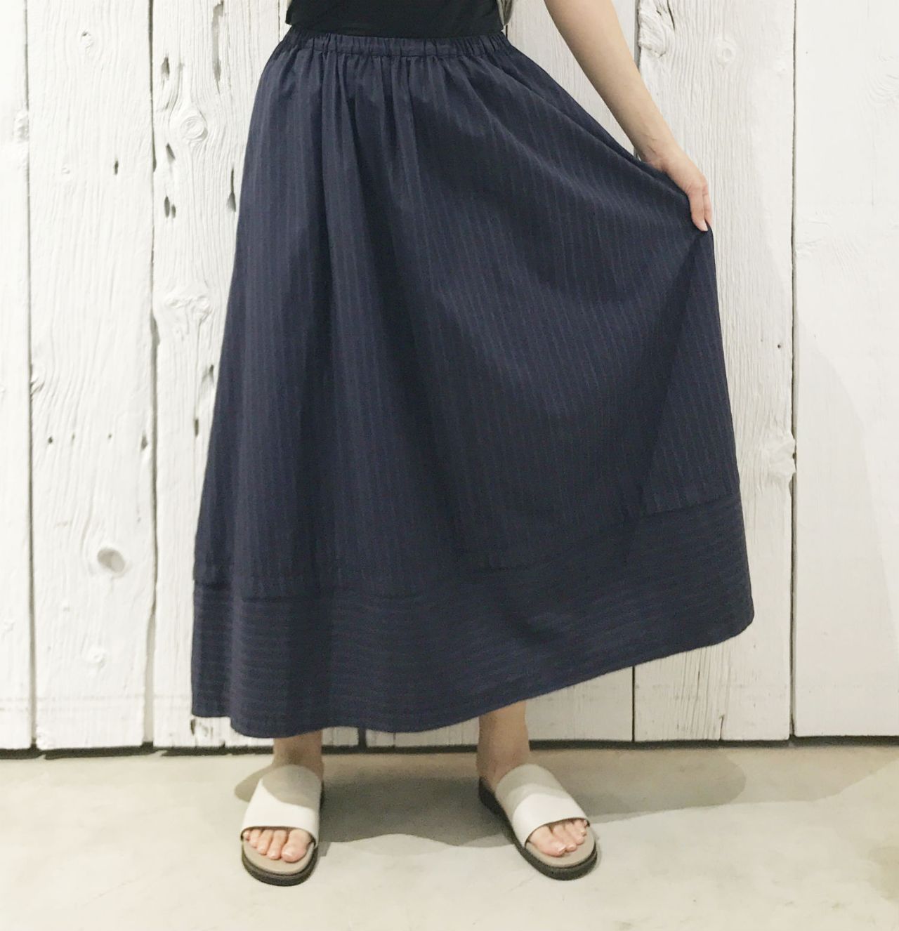 pas de calais パドカレ リネンプリントワイドプルオーバー NEW》リネンプリントワイド プルオーバー | pas de calais