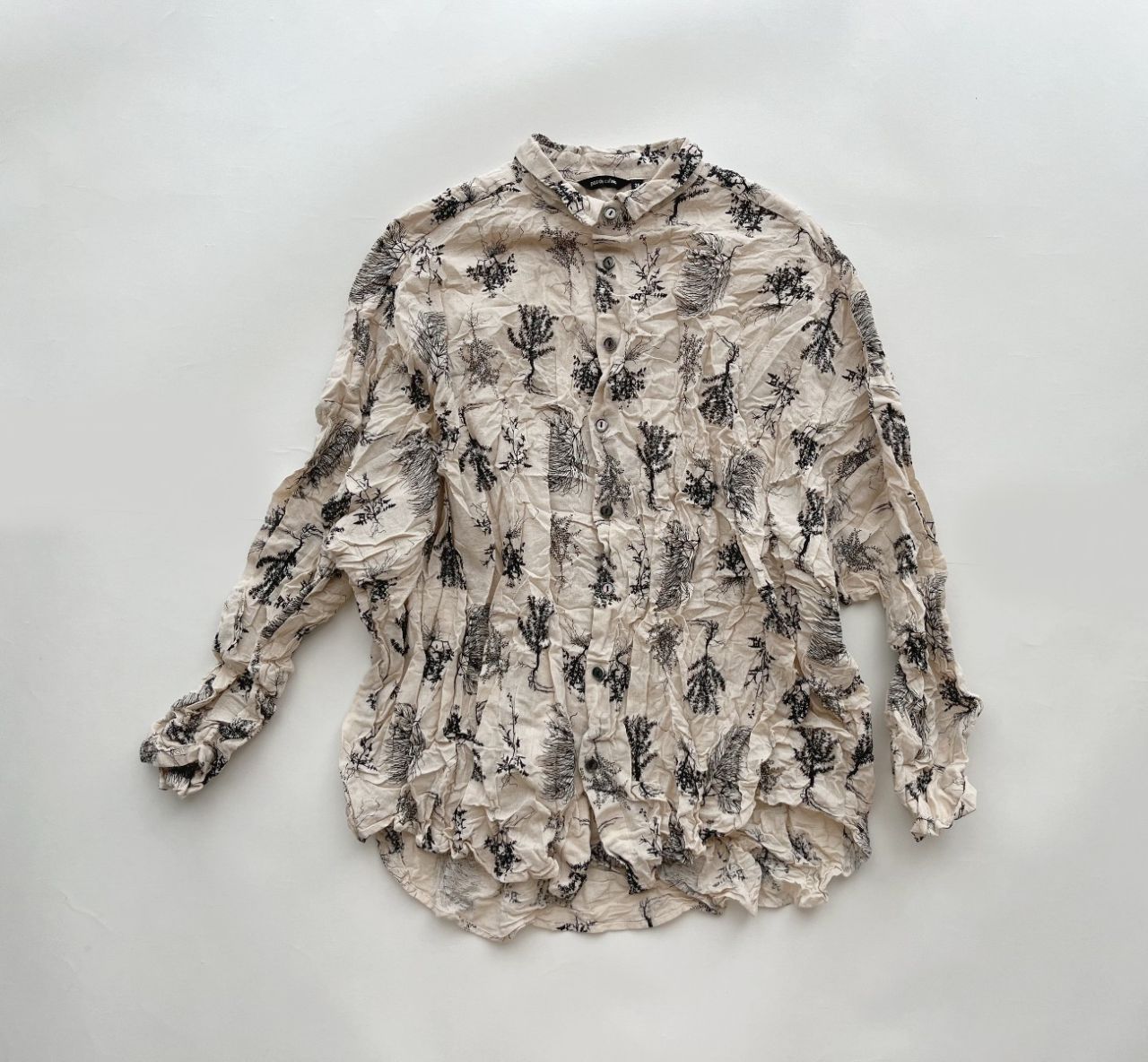 pas de Calaisタンポポ柄長袖ブラウス W POINT】Wild Flowers Print 長袖ブラウス | pas de calais