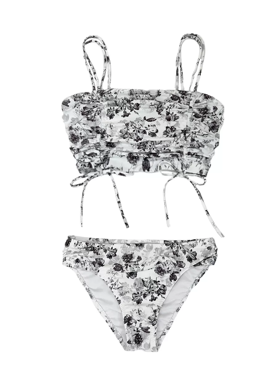 PEAK&PINE アンティーク調フラワービスチェビキニ サウナ 長さ調整可能！アンティーク調花柄ビス | 札幌三越 ALBOVE