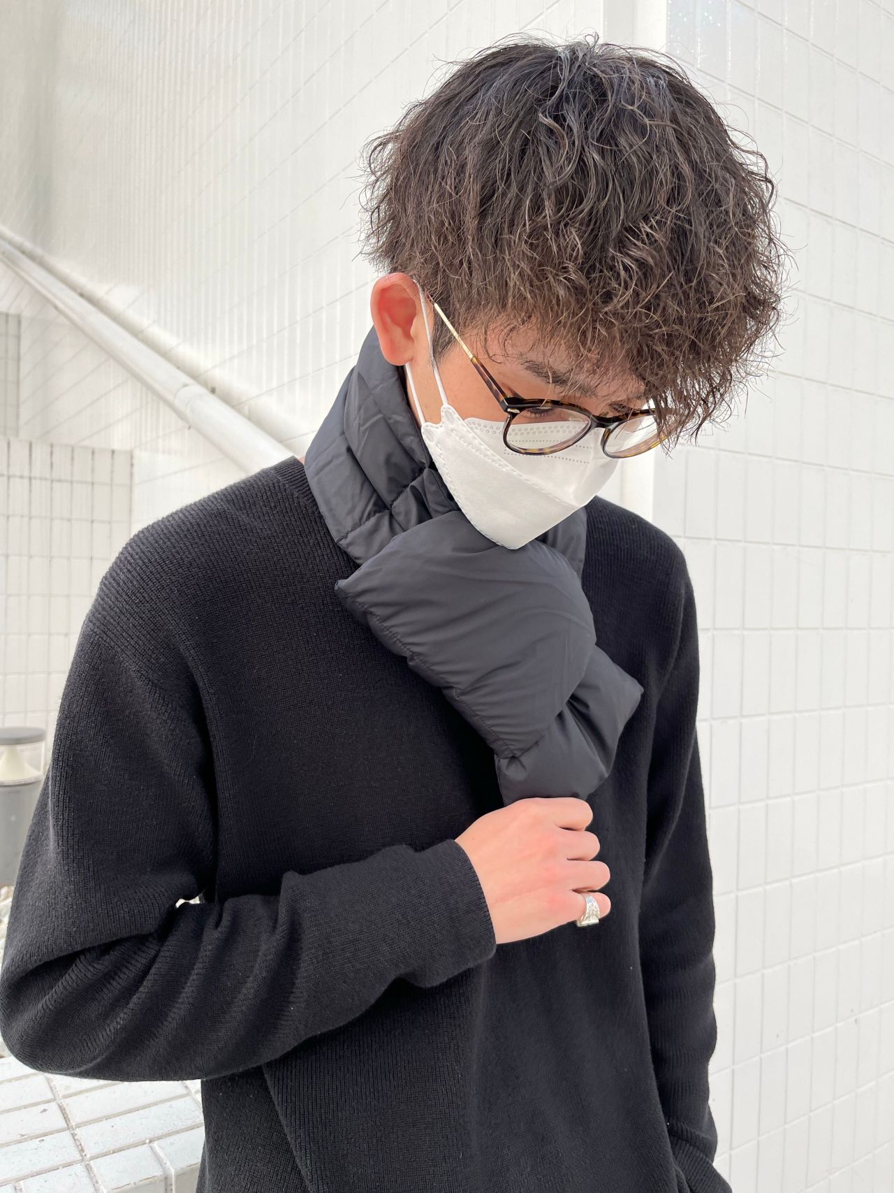 メンズ 暖かくてオシャレなダウンマフラー The Suit Company 神戸三宮店 The Suit Company 公式ブログ