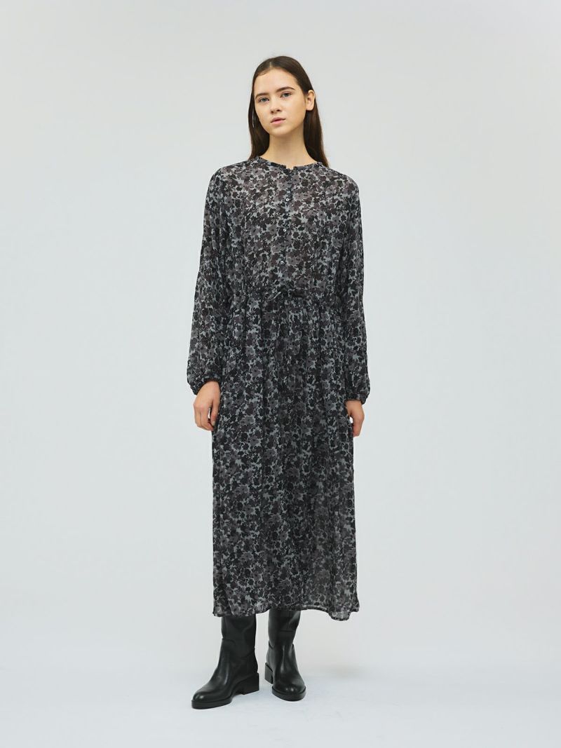 mizuiroind ミズイロインド 長袖ワンピース 花柄 ホワイト FREE 楽天市場】mizuiro ind (ミズイロインド)flower print shirt OP