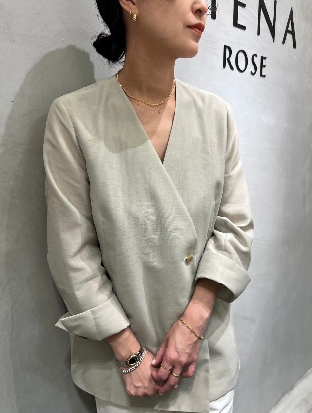 SIENA ROSE プレートロングピアス K10